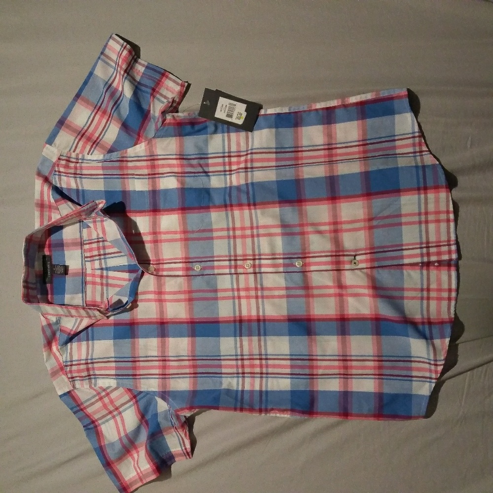 Nwt John Bartlett Consensus short sleeve button fr